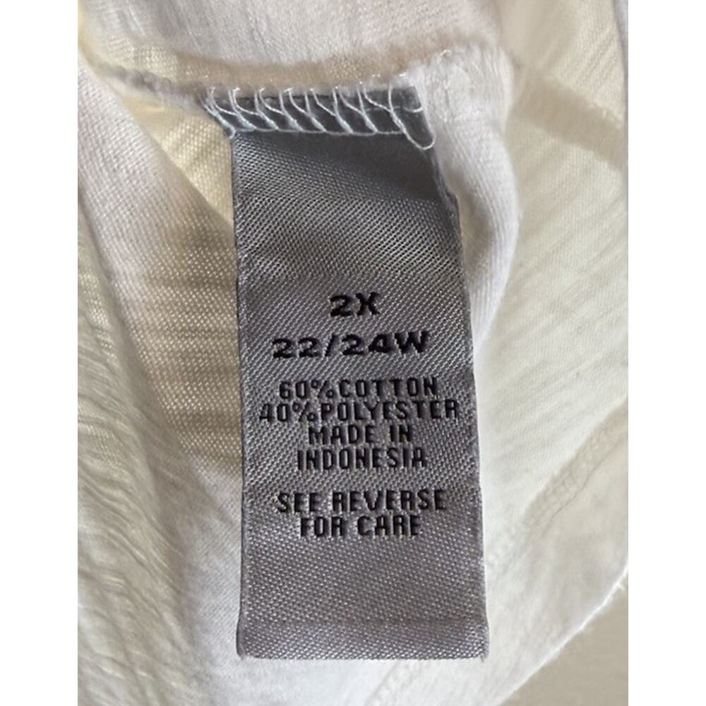 Catherines Plus 2X Tunic Top White Boho - Picture 6 of 6